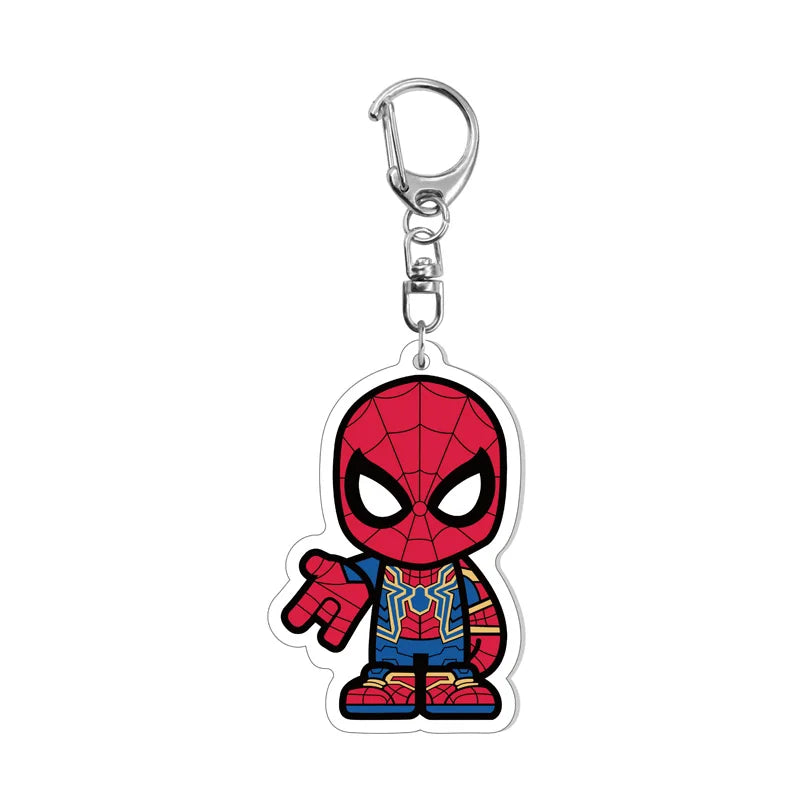 Marvel Avengers Cute Keychain Cartoon Iron Man Thor Hulk Captain America Car Keychain Kids Bag Pendant Keyring Friends Gift