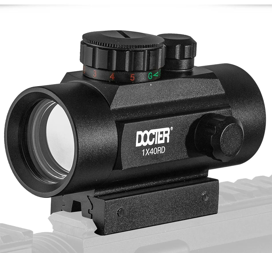 1x40 Riflescope Tactical Red Dot Scope Sight Hunting Holographic Green Dot Sight With 11mm 20mm Rail Mount Collimator Sight