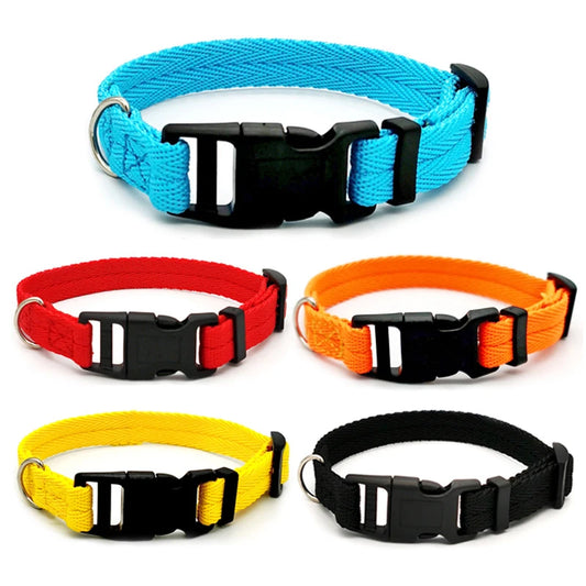 Pet Dog Collar Solid Color Puppy Collars Medium Dogs Quickly Disengaged Pet Dog Training Collar Teddy Bichon Small Dog Collar