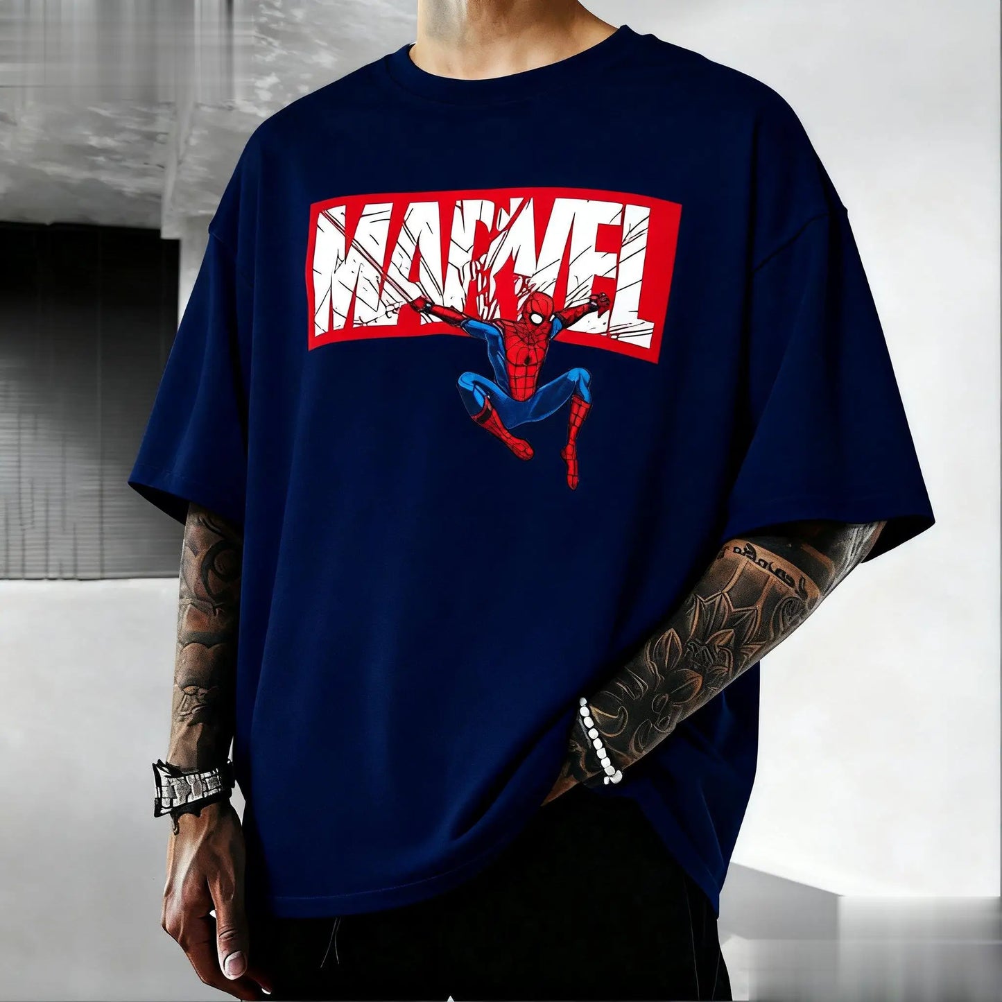 Marvel Spider Man Graphic T Shirt Men Women Cotton Short Sleeve Tee Superhero Print Streetwear Casual Tops Summer Trendy Fashion