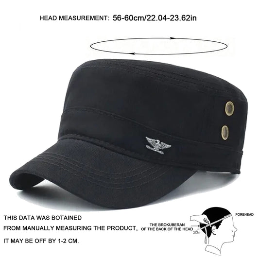 Mens baseball cap Military Caps Spring Autumn Tactical hat Men's Flat Top Cotton Army cap sports leisure hats