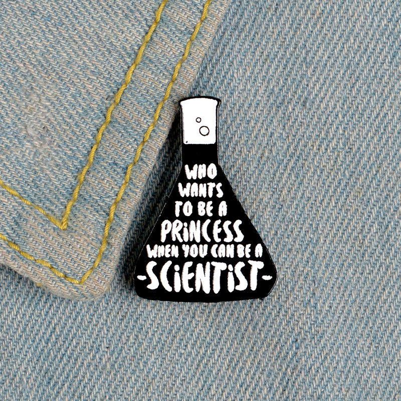 Science It's Like Magic But Real Enamel Pins Black Letters Energy Milk Coffee Magical Chemical Badge Pin Buckle Gift for Friends