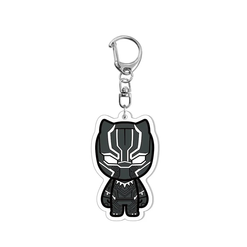 Marvel Avengers Cute Keychain Cartoon Iron Man Thor Hulk Captain America Car Keychain Kids Bag Pendant Keyring Friends Gift