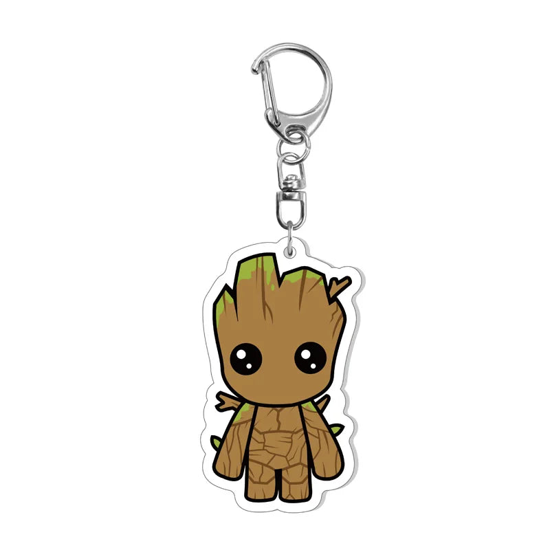 Marvel Avengers Cute Keychain Cartoon Iron Man Thor Hulk Captain America Car Keychain Kids Bag Pendant Keyring Friends Gift