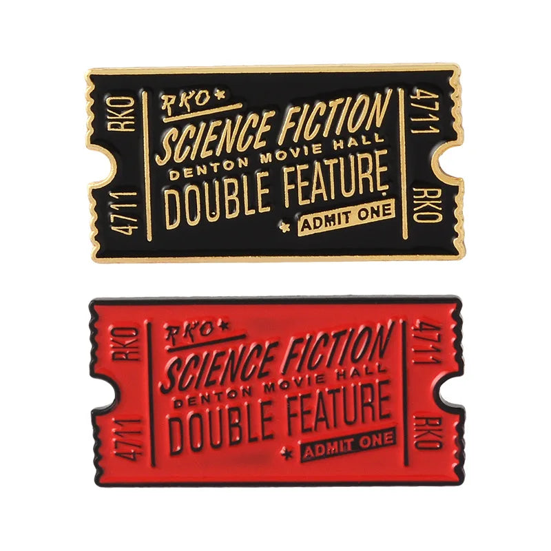 Rocky Horror Pin Movie Ticket Enamel Pin Rocky Horror Show Brooch Lapel Pins Badge Film Movie Jewelry Gift for Friend Wholesale