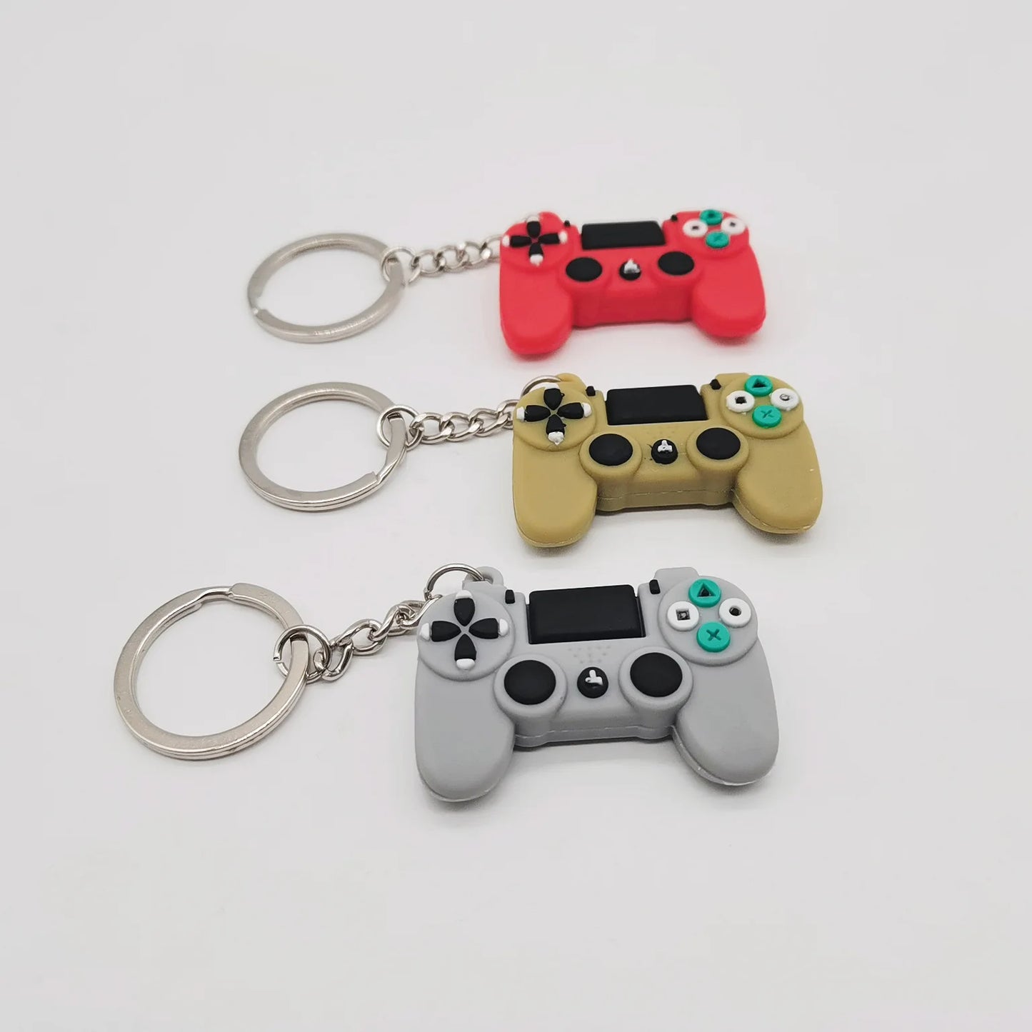 1PCS PVC Game Machine Keychain & Keyring Cute Gamepad Joystick Key Chain PS4 Game Console Jewelry Bag Car Hanging Accessories