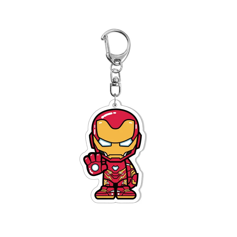 Marvel Avengers Cute Keychain Cartoon Iron Man Thor Hulk Captain America Car Keychain Kids Bag Pendant Keyring Friends Gift