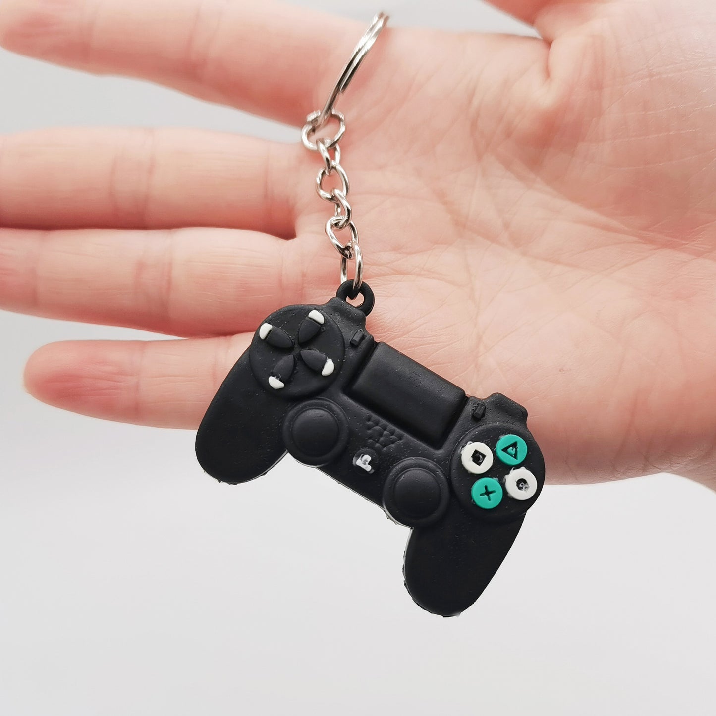 1PCS PVC Game Machine Keychain & Keyring Cute Gamepad Joystick Key Chain PS4 Game Console Jewelry Bag Car Hanging Accessories