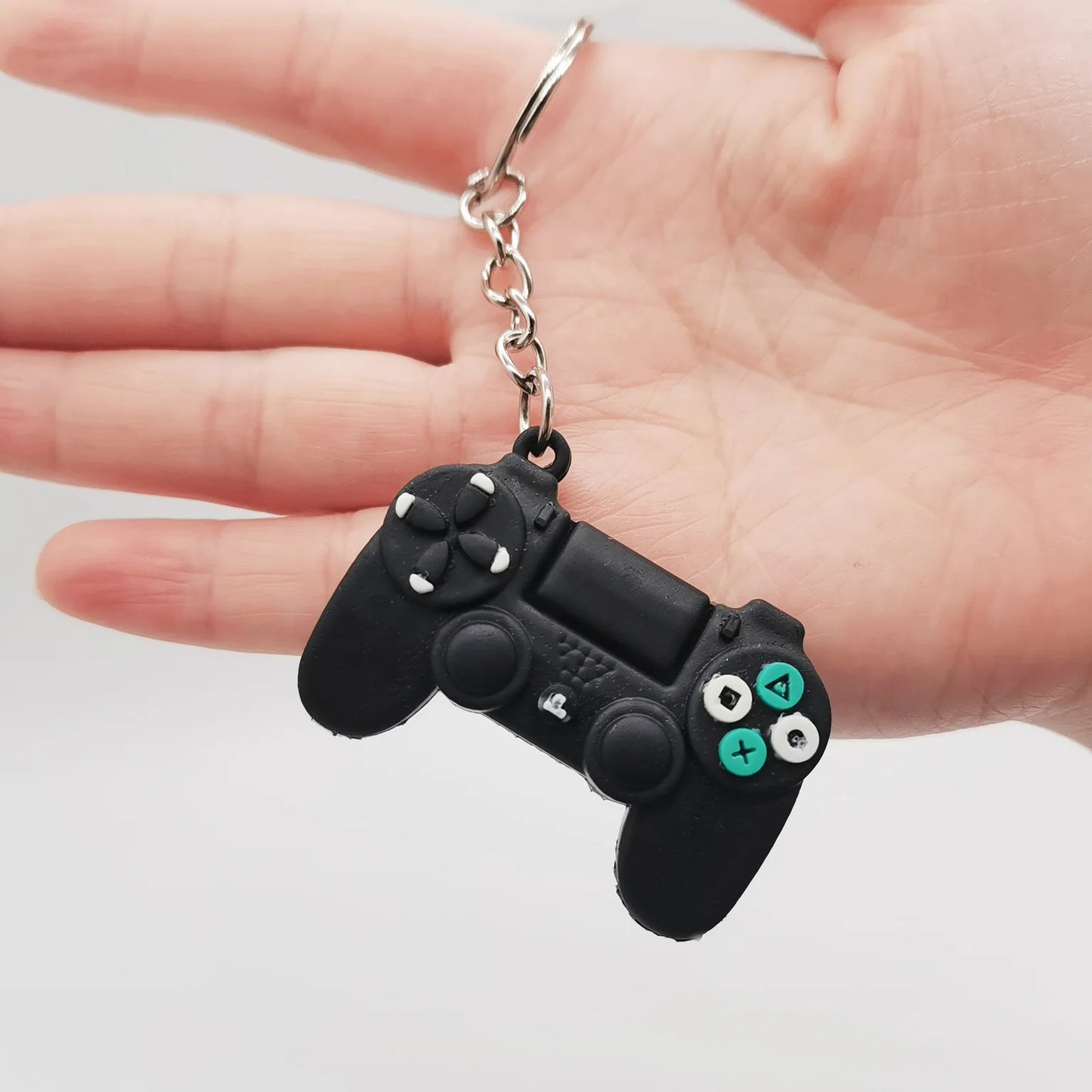 1PCS PVC Game Machine Keychain & Keyring Cute Gamepad Joystick Key Chain PS4 Game Console Jewelry Bag Car Hanging Accessories