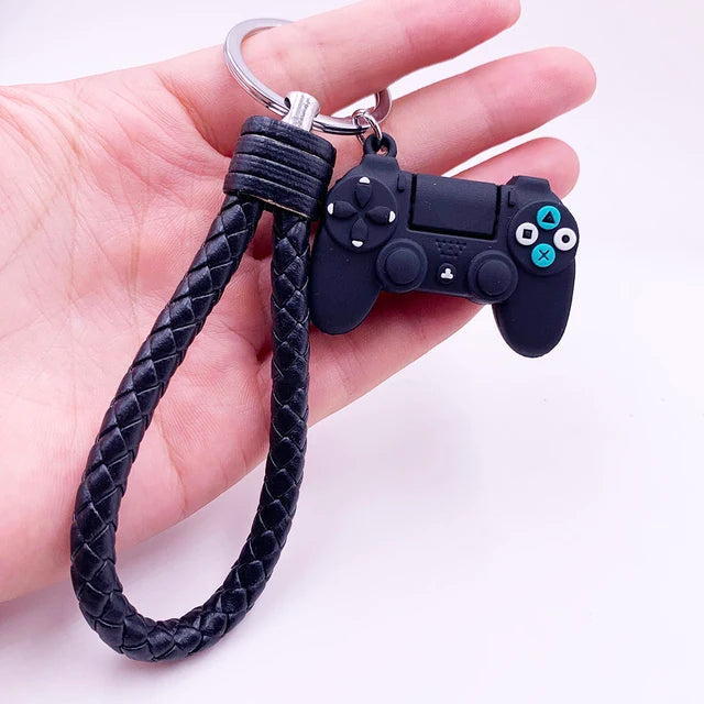 1PCS PVC Game Machine Keychain & Keyring Cute Gamepad Joystick Key Chain PS4 Game Console Jewelry Bag Car Hanging Accessories