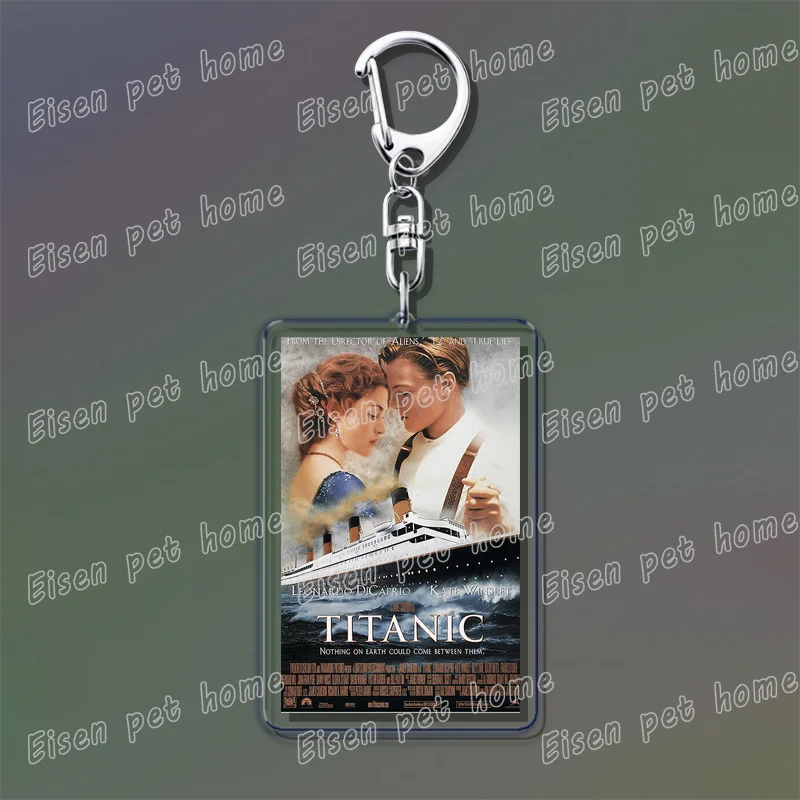 Popular Classic Movies Keychains for Accessories Bag Jaws Fight Club Avatar Films Pendant Key Chains Keyrings Jewelry Fans Gifts
