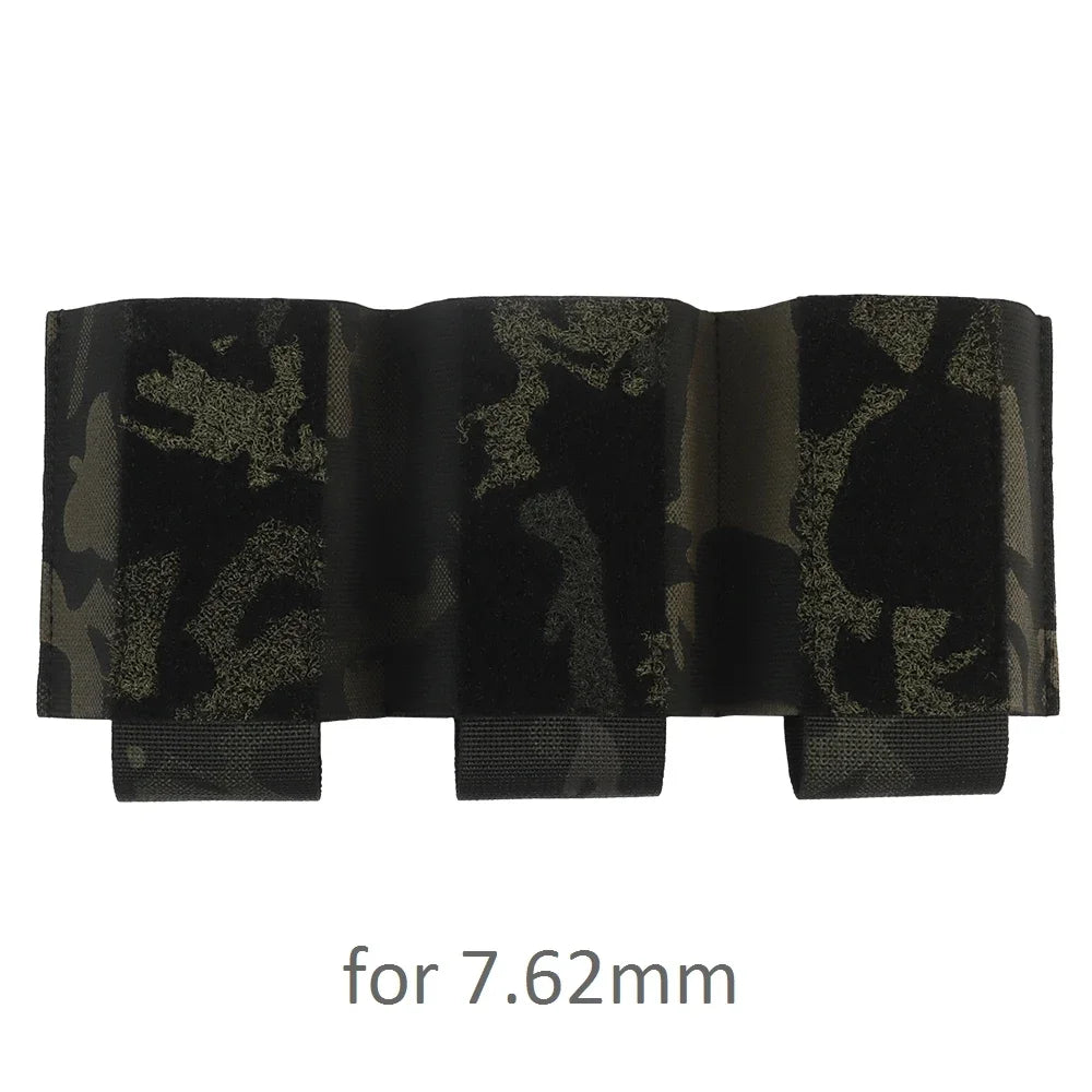 Tactical triple magazine pouch, shooting vest insertable magazine bag, 5.56 7.62 M4 M16 AK rifle mag pouch and magazine holder