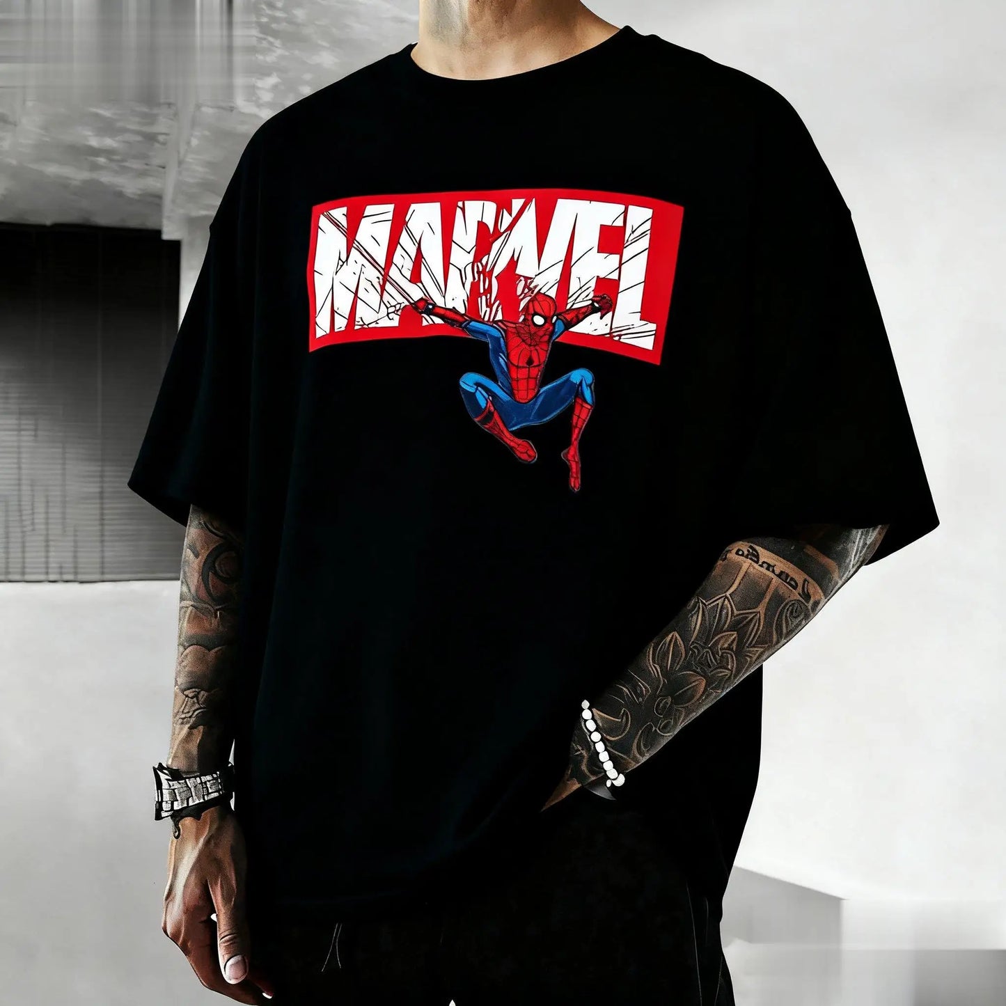 Marvel Spider Man Graphic T Shirt Men Women Cotton Short Sleeve Tee Superhero Print Streetwear Casual Tops Summer Trendy Fashion