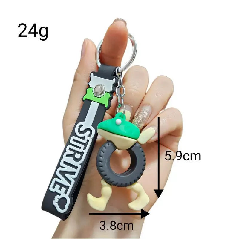 Tungtung Sahur Brainrot Figurine Keychains Shark Tralalero Tralala Plush Keychain Ballerina Cappuccino Brr Patapim Keyrings Deco