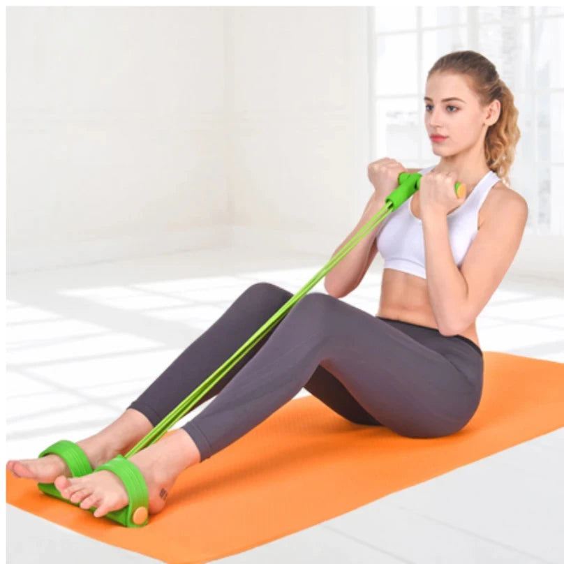 Fitness Gum 4 Tube Resistance Bands Latex Pedal Exerciser Sit-up Pull Rope Expander Elastic Bands Yoga equipment Pilates Workout