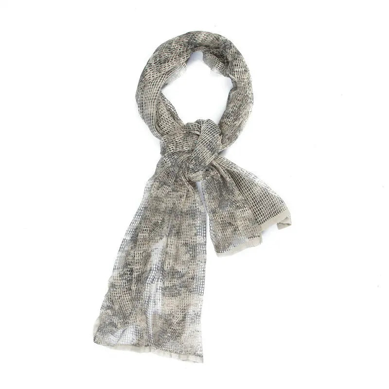 Tactical Mesh Breathbale Scarf Sniper Face Veil Camo Airsoft Hunting Cycling Hiking Neckerchief Mask Camouflage Outdoor Scarf