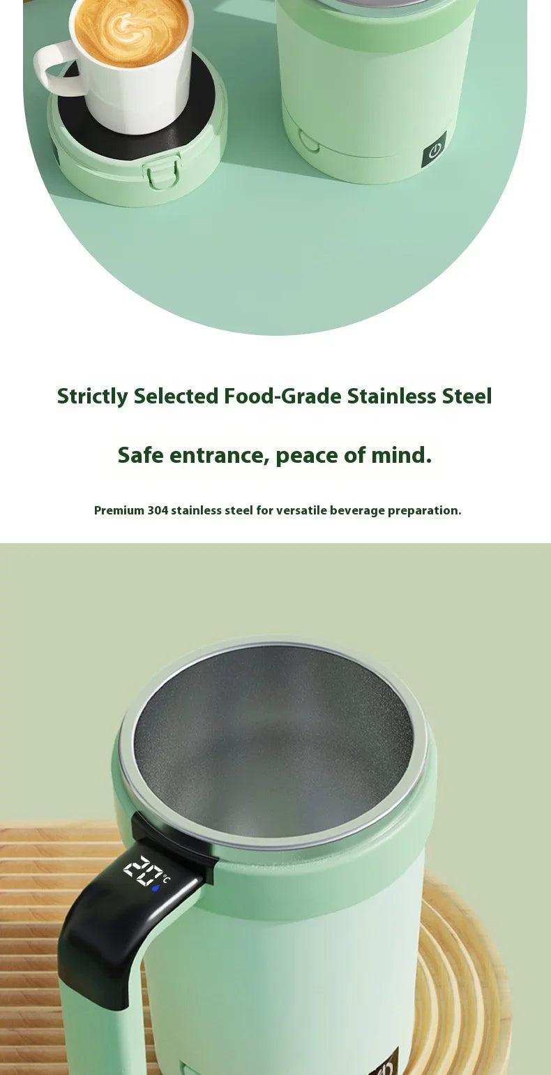 New smart temperature-measuring magnetic automatic stirring cup, electric portable coffee cup, milkshake cup, sports and fitness