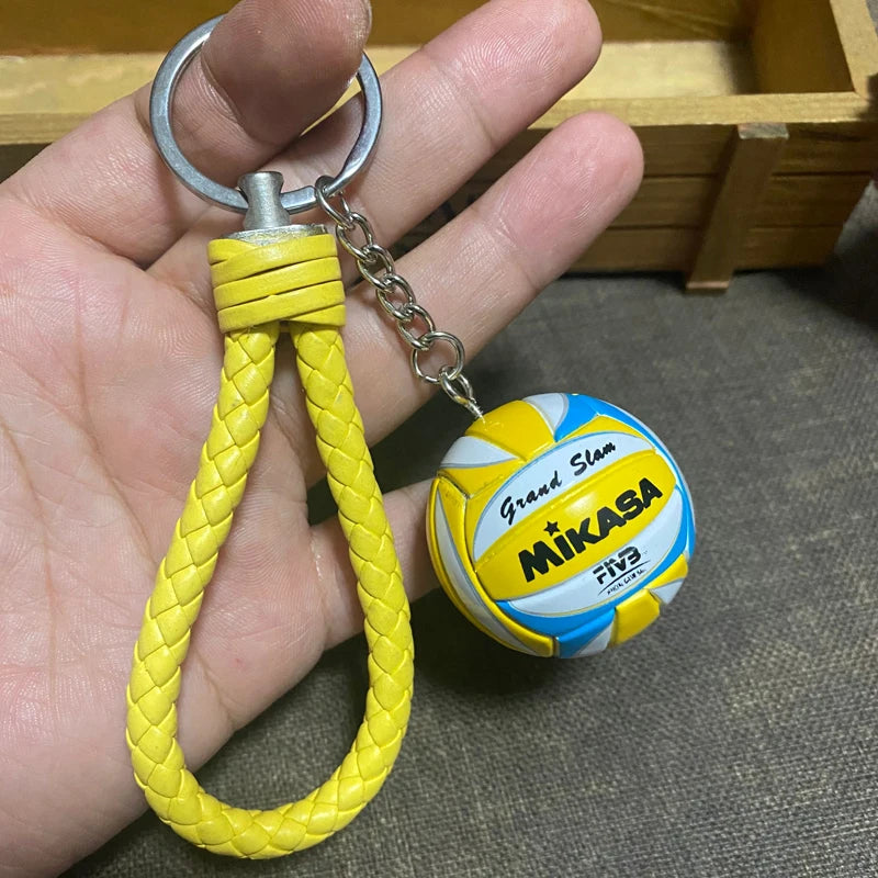 PVC Volleyball Keychain ball toy Sport Key Chain Gift Car Ball Key Holder Ring For Players Men Women Keyring Birthday Gift