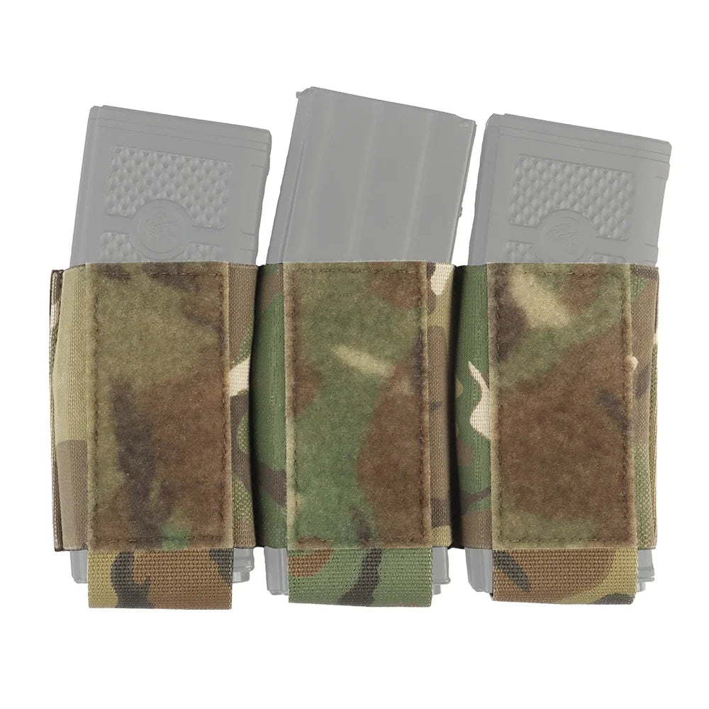 Tactical triple magazine pouch, shooting vest insertable magazine bag, 5.56 7.62 M4 M16 AK rifle mag pouch and magazine holder