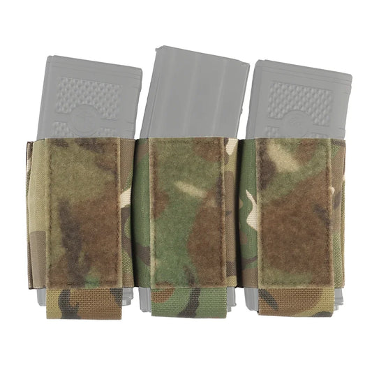 Tactical triple magazine pouch, shooting vest insertable magazine bag, 5.56 7.62 M4 M16 AK rifle mag pouch and magazine holder