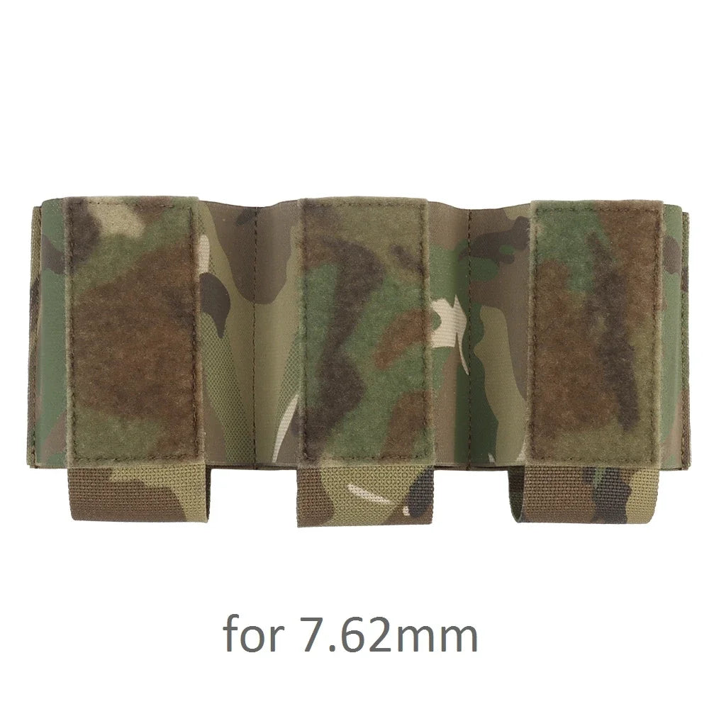 Tactical triple magazine pouch, shooting vest insertable magazine bag, 5.56 7.62 M4 M16 AK rifle mag pouch and magazine holder