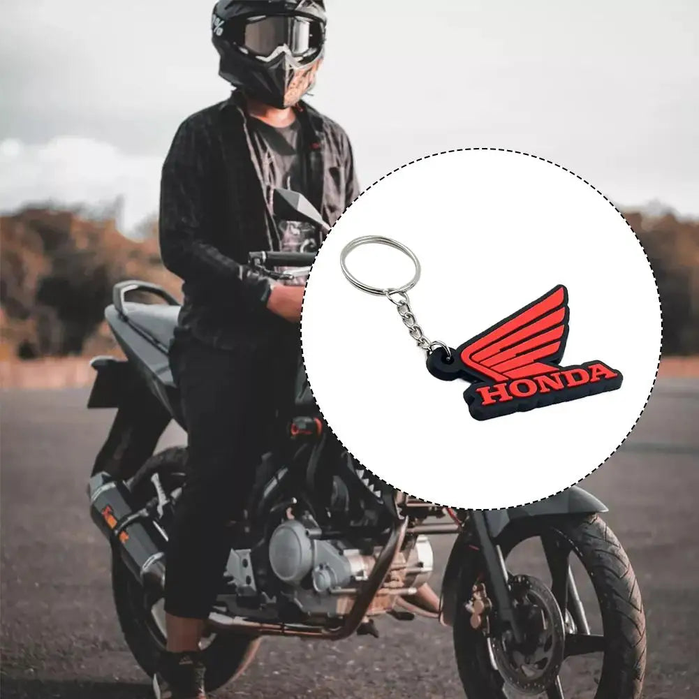 Motorcycle Keychain Rubber Keyring Logo Key Chain Small Gift Activities For Honda Motorcycle Keychain Accessories