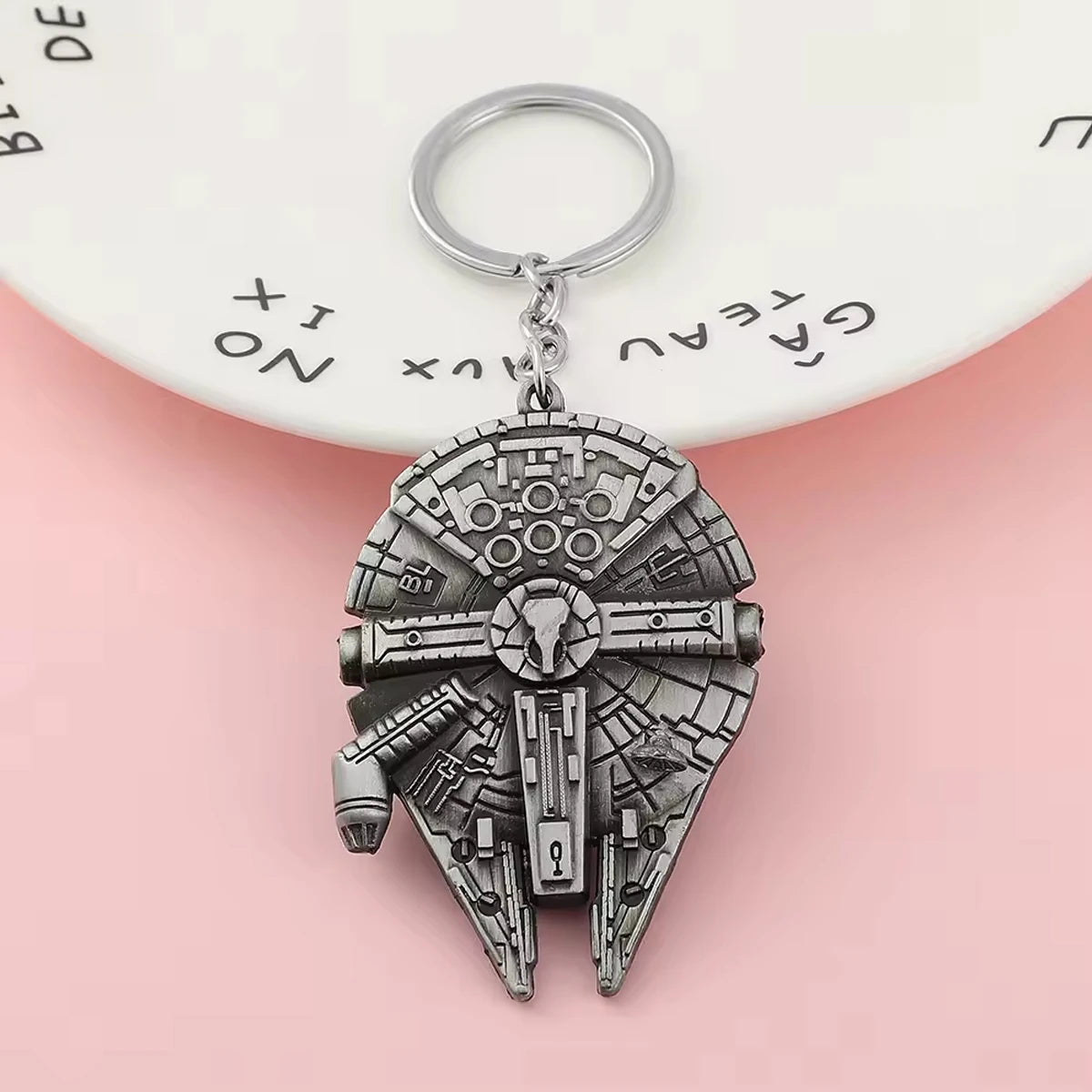 Movie Star Wars Spaceship Keychain Millennium Falcon Metal Pendant Keyring Fans Commemorate Key Chains