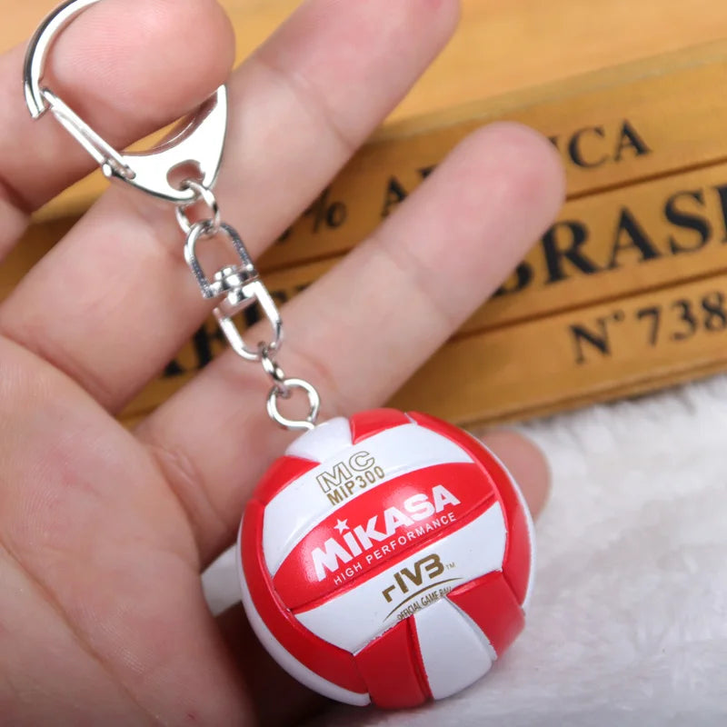 PVC Volleyball Keychain ball toy Sport Key Chain Gift Car Ball Key Holder Ring For Players Men Women Keyring Birthday Gift