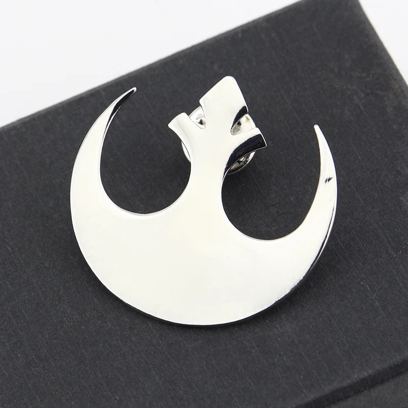 Stars War Rebel Alliance Logo Brooch Simple Style Stainless Steel Brooch for Bag Clothing Lapel Pins Accessories Gift