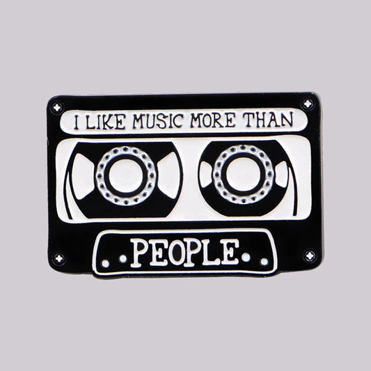 "I LIKE MUSIC" Enamel Pin Brooch Pines Lapel Pins Badge on Backpack Clothing Accessories Vintage Jewelry Music Enthusiasts Gifts