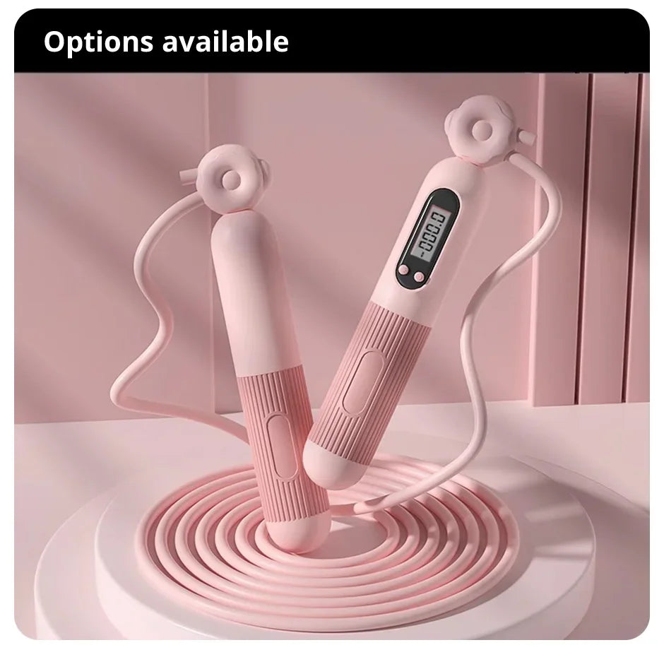 Fitness Exercise Electronic Counting With Countdown Skipping Rope Professional Fat Burning Adult Counting Timed Skipping Rope