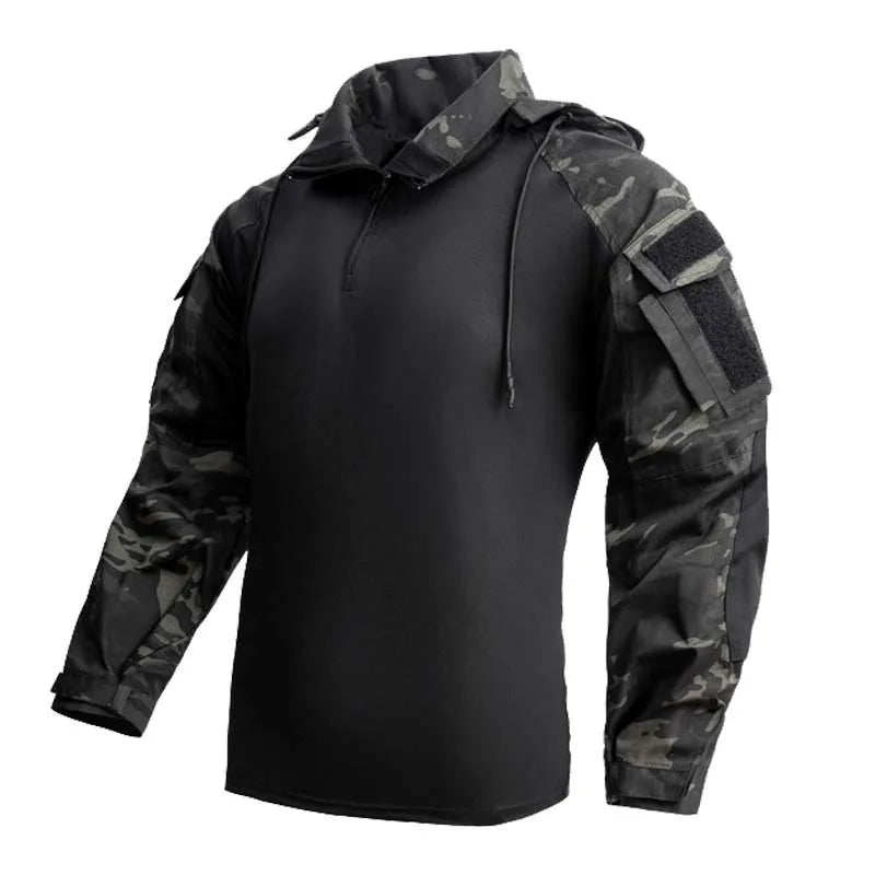 Tactical Shirts Hooded Hunting Uniform Clothing Tatico Tops Airsoft Multicam Camo Fishing Clothes Mens