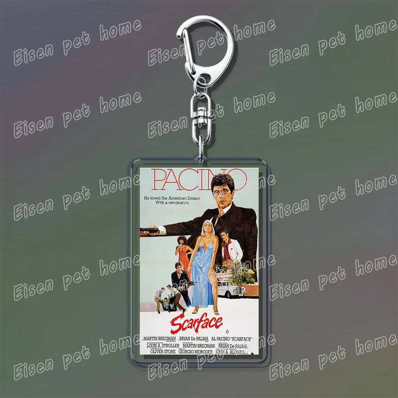 Popular Classic Movies Keychains for Accessories Bag Jaws Fight Club Avatar Films Pendant Key Chains Keyrings Jewelry Fans Gifts