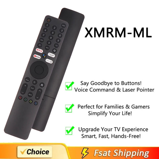 XMRM-ML Remote Control With Voice For Xiaomi 4k Qled Android Smart TV Remote L55m7-q2me Q2