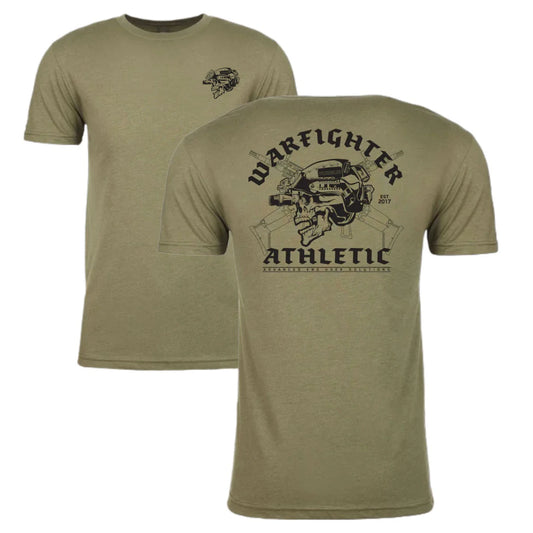 Tactical Helmet Skull T-Shirt 100% Cotton O-Neck Short Sleeve Summer Casual Mens T-shirt Streetwear