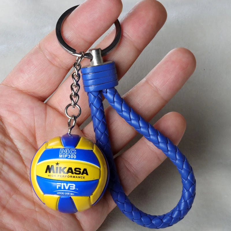 PVC Volleyball Keychain ball toy Sport Key Chain Gift Car Ball Key Holder Ring For Players Men Women Keyring Birthday Gift