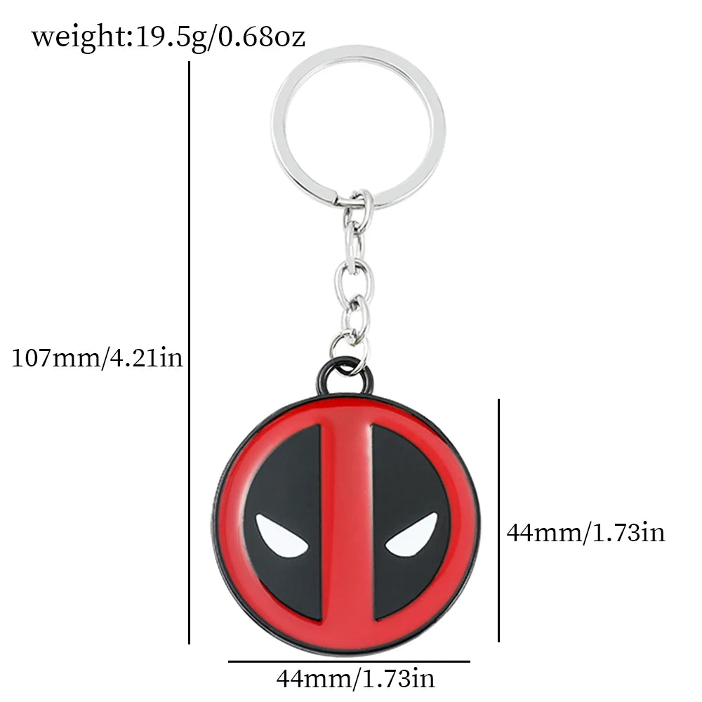 Marvel Superhero Metal Keychain for Bag, Avengers Pendant, Thor Hammer, Deadpool, Spiderman, Iron Man, Captain America Keyrings
