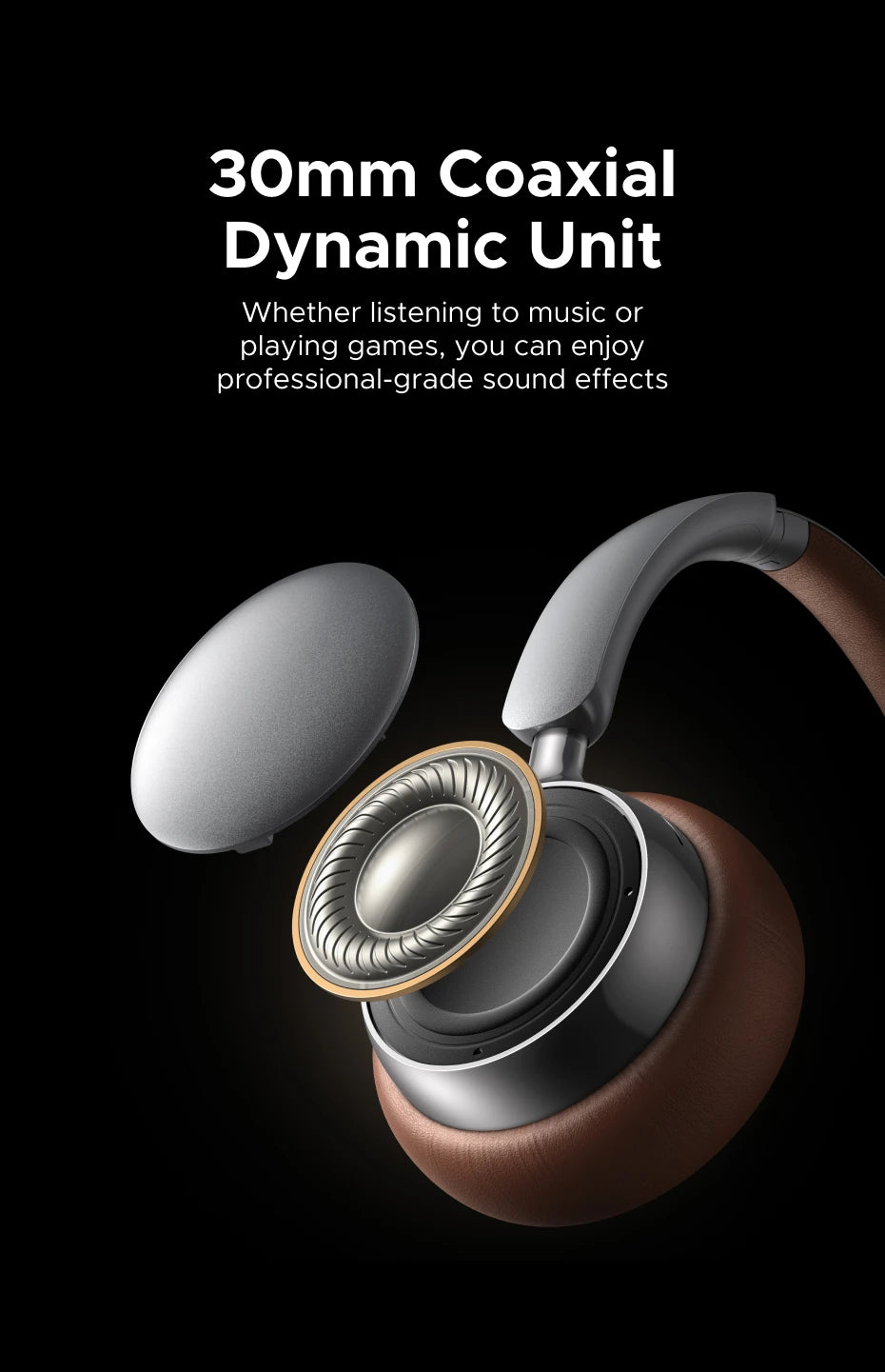 UGREEN ANC Wireless Headphones, Active Noise Cancelling, Premium On-Ear Bluetooth Headset, Customizable Sound,Cloud Foam Comfort