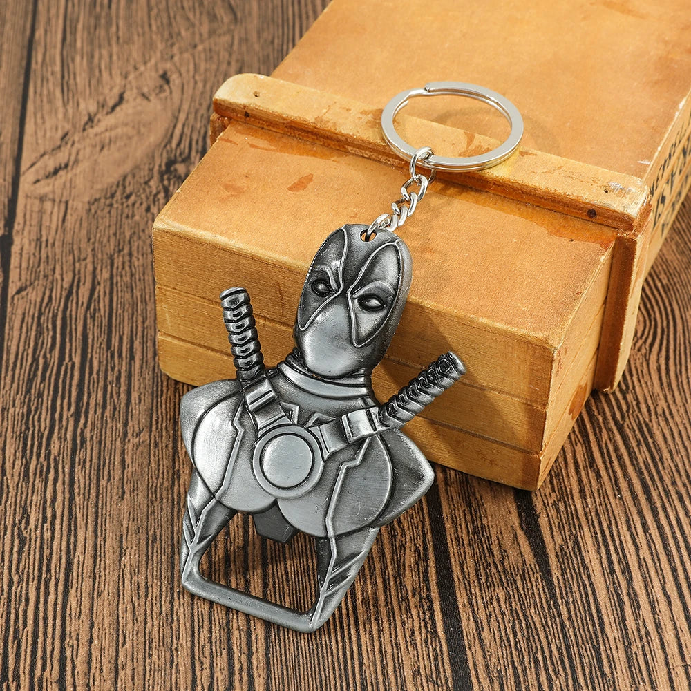 Marvel Superhero Metal Keychain for Bag, Avengers Pendant, Thor Hammer, Deadpool, Spiderman, Iron Man, Captain America Keyrings