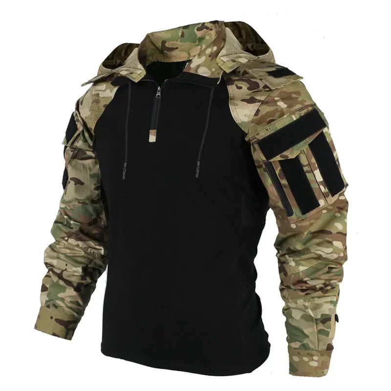 Tactical Shirts Hooded Hunting Uniform Clothing Tatico Tops Airsoft Multicam Camo Fishing Clothes Mens