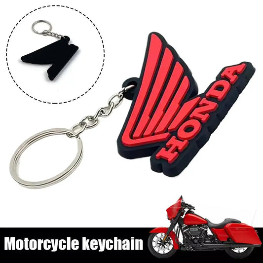 Motorcycle Keychain Rubber Keyring Logo Key Chain Small Gift Activities For Honda Motorcycle Keychain Accessories