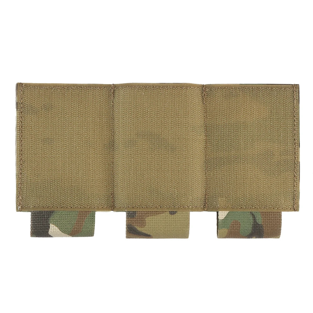 Tactical triple magazine pouch, shooting vest insertable magazine bag, 5.56 7.62 M4 M16 AK rifle mag pouch and magazine holder