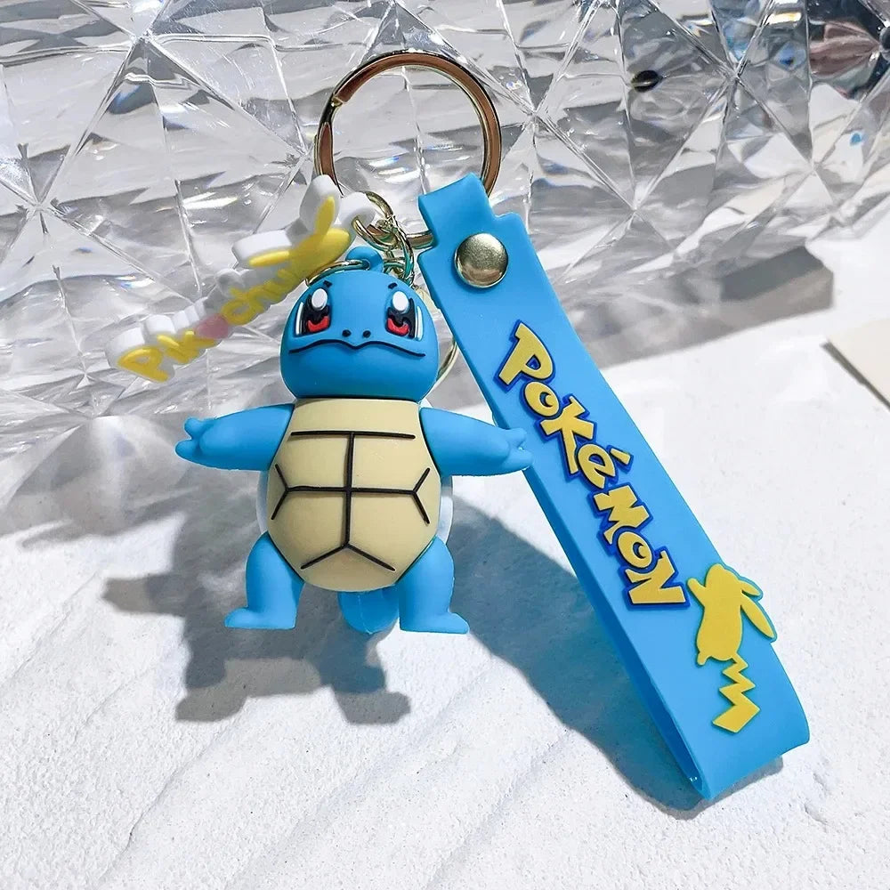 New Pokemon Pikachu Keychain Anime* Cartoon Key Chain Charmander Psyduck* Fashion Keyring Pendant Accessories Toys Kids Gifts*