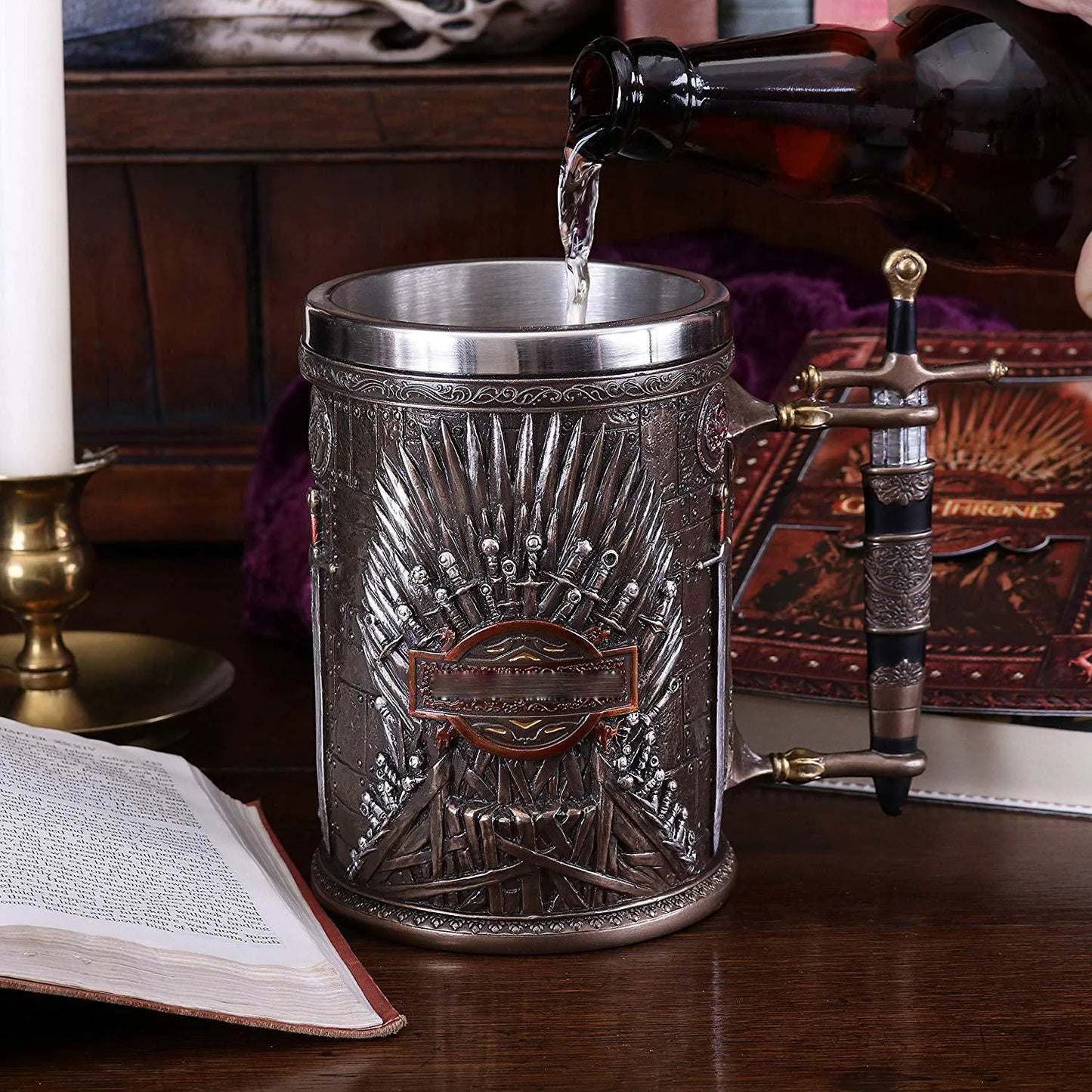 Viking Mug Vintage Coffee Cup Stainless Steel Resin Beer  A Song of Ice and Fire Wine Set 3D Gothic Goblet Whiskey Glass