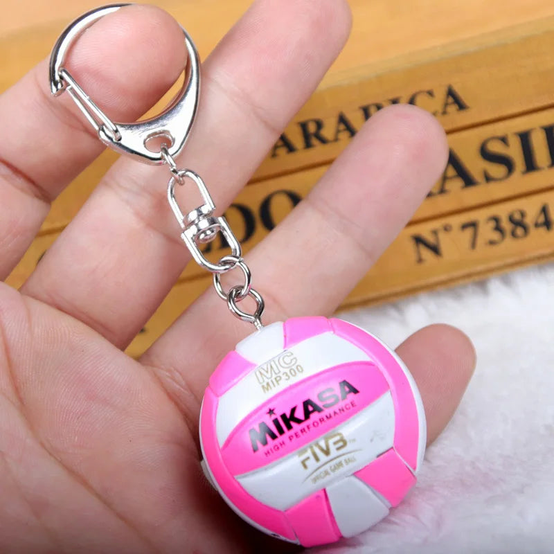 PVC Volleyball Keychain ball toy Sport Key Chain Gift Car Ball Key Holder Ring For Players Men Women Keyring Birthday Gift