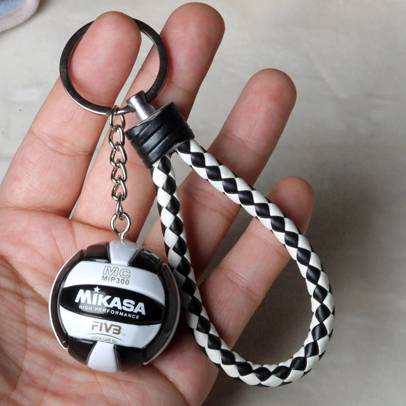 PVC Volleyball Keychain ball toy Sport Key Chain Gift Car Ball Key Holder Ring For Players Men Women Keyring Birthday Gift