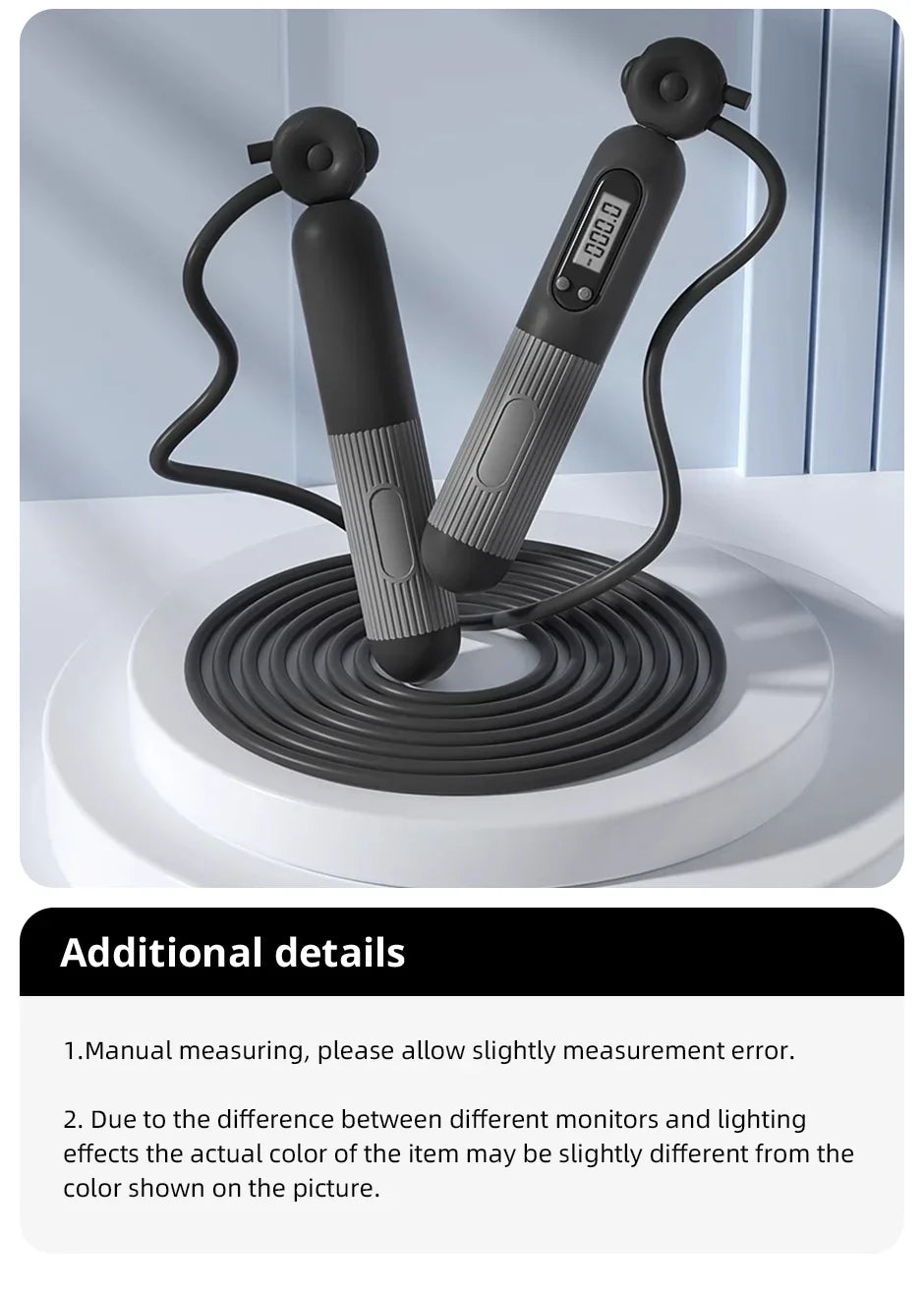 Fitness Exercise Electronic Counting With Countdown Skipping Rope Professional Fat Burning Adult Counting Timed Skipping Rope