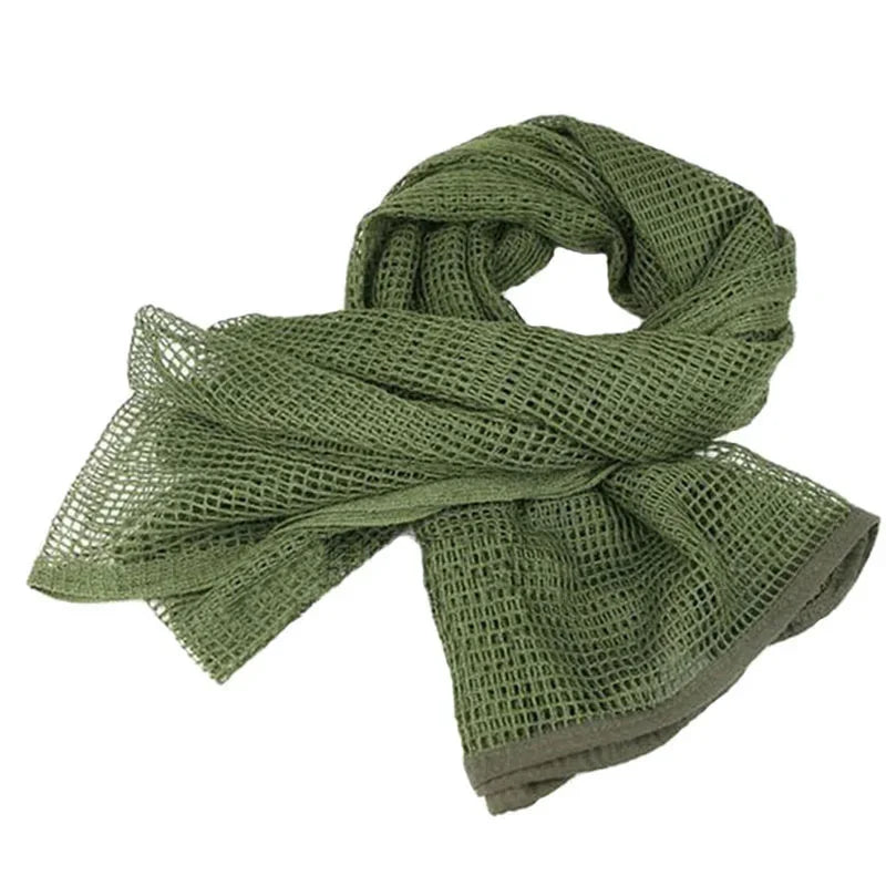 Tactical Mesh Breathbale Scarf Sniper Face Veil Camo Airsoft Hunting Cycling Hiking Neckerchief Mask Camouflage Outdoor Scarf