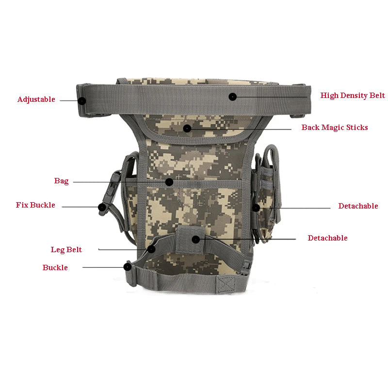 Tactical Leg Bag Men's Outdoor Waist Bag Sports Camping Hike Hike Multipurpose Saddle Bag Multipurpose Utility Bag