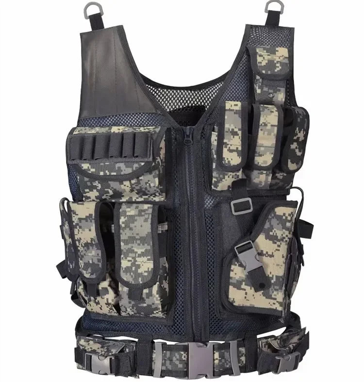Multifunctional Military Tactical Vest Anti Puncture Clothing Mesh Breathable Summer CS Tops Outdoor Protective Clothing